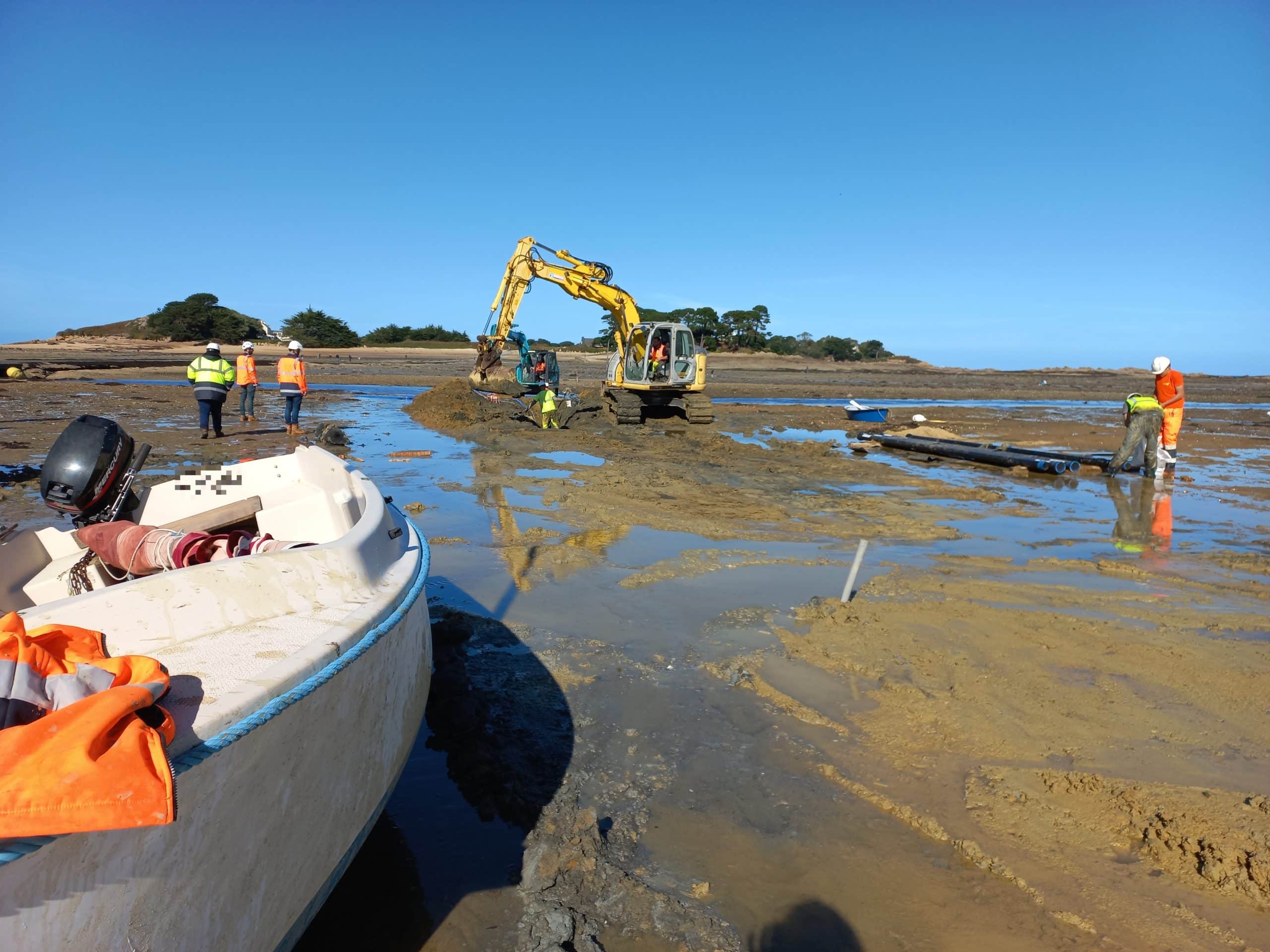 Pré-raccordement à la fibre optique de l’Île Callot